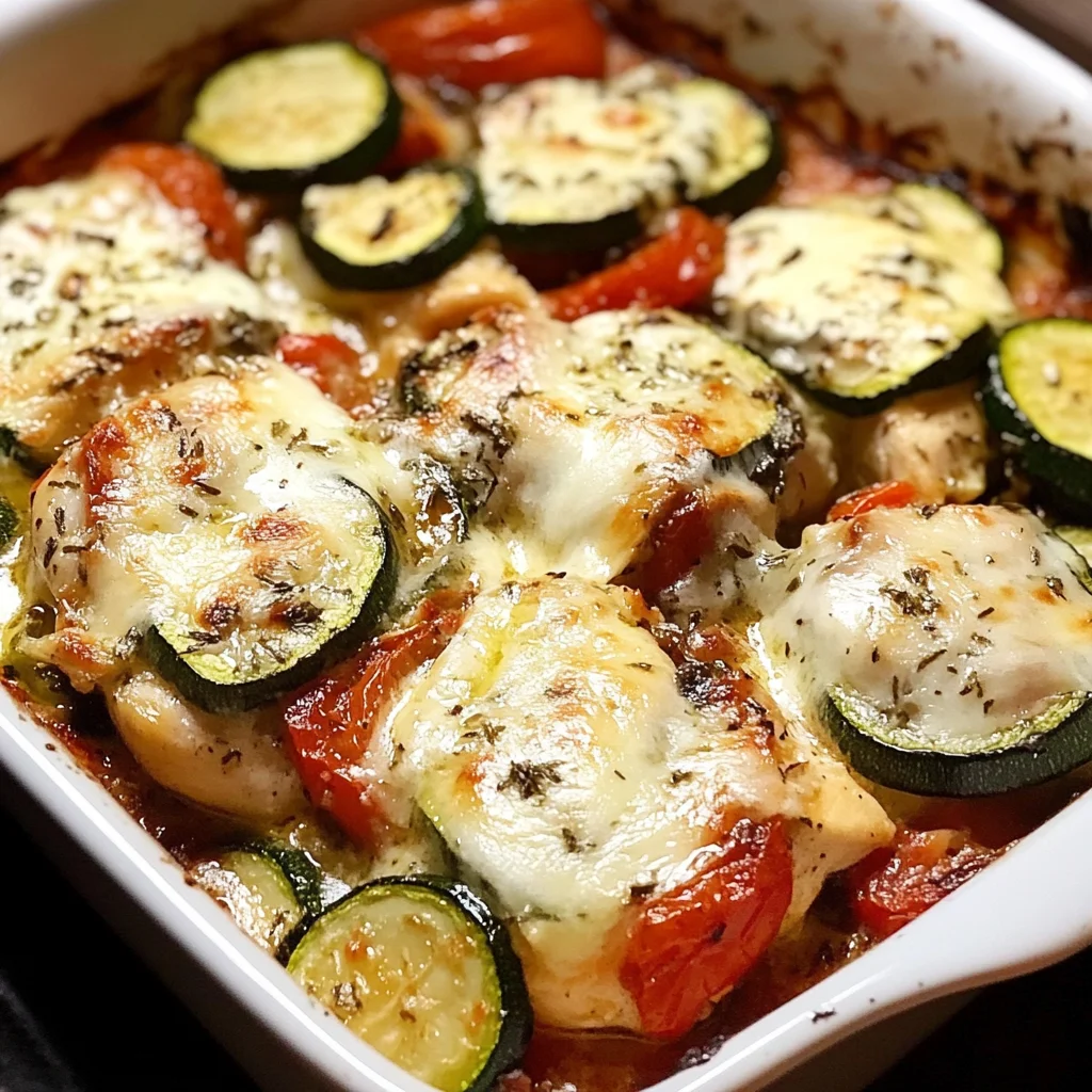 Baked Chicken and Zucchini Casserole with Tomato