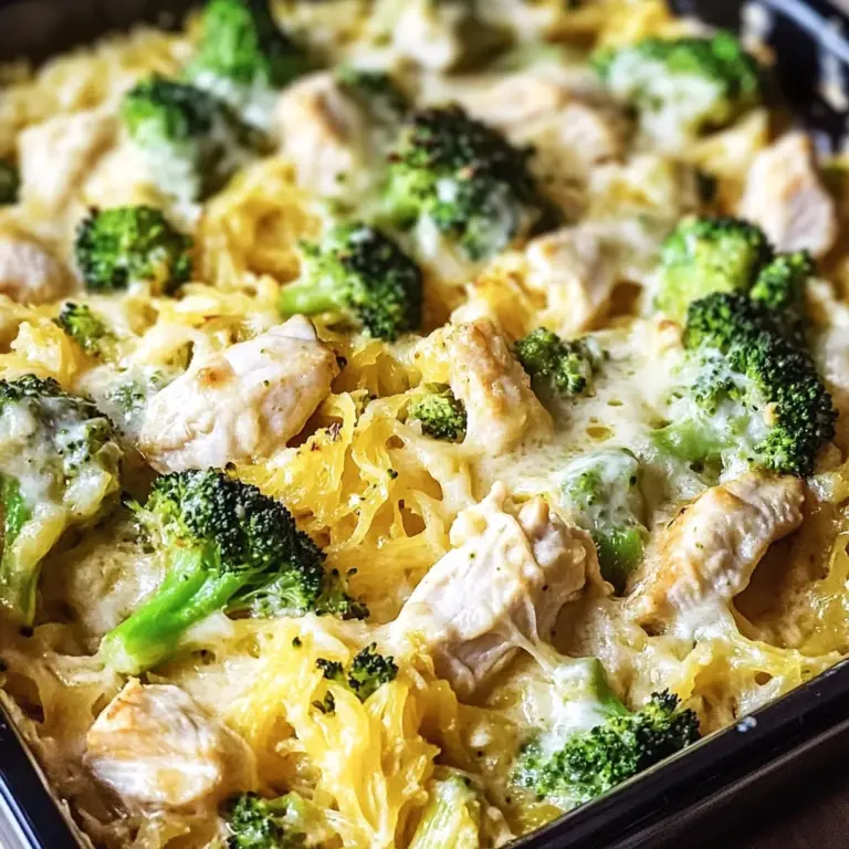 Chicken Alfredo Spaghetti Squash Casserole: Whole30, Paleo, Low Carb, GF