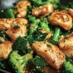 Garlic Chicken with Broccoli and Spinach