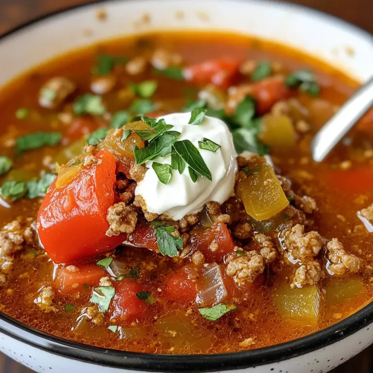 Keto stuffed pepper soup