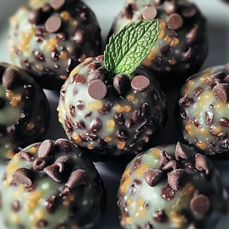 Mint Chocolate Chip Protein Balls