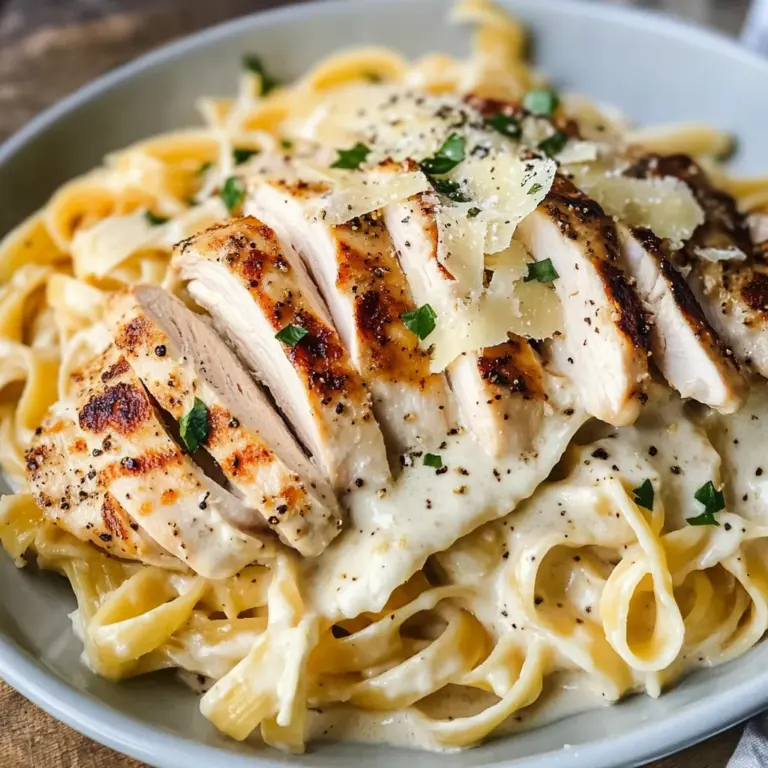 Skinny Low-Fat Chicken Fettuccine Alfredo