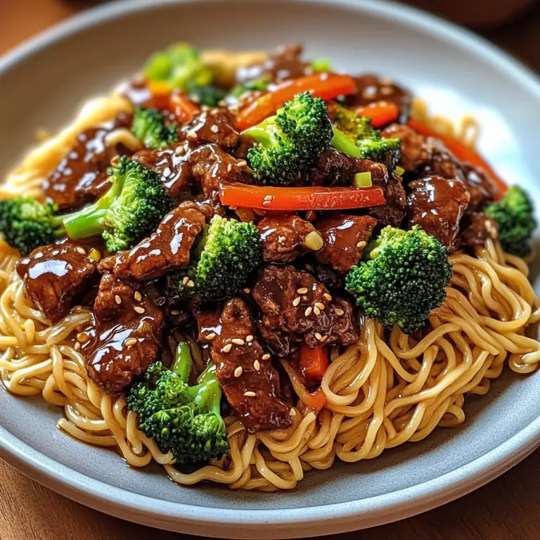 Sticky Beef Noodles