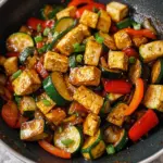 Zucchini Stir Fry With Tofu (Vegan)
