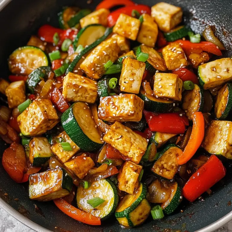 Zucchini Stir Fry With Tofu (Vegan)