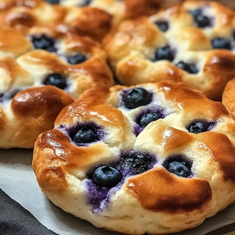 Fluffy Cottage Cheese Blueberry Cloud Bread