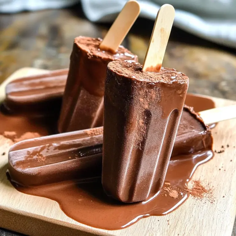 Healthy Chocolate Fudgsicles