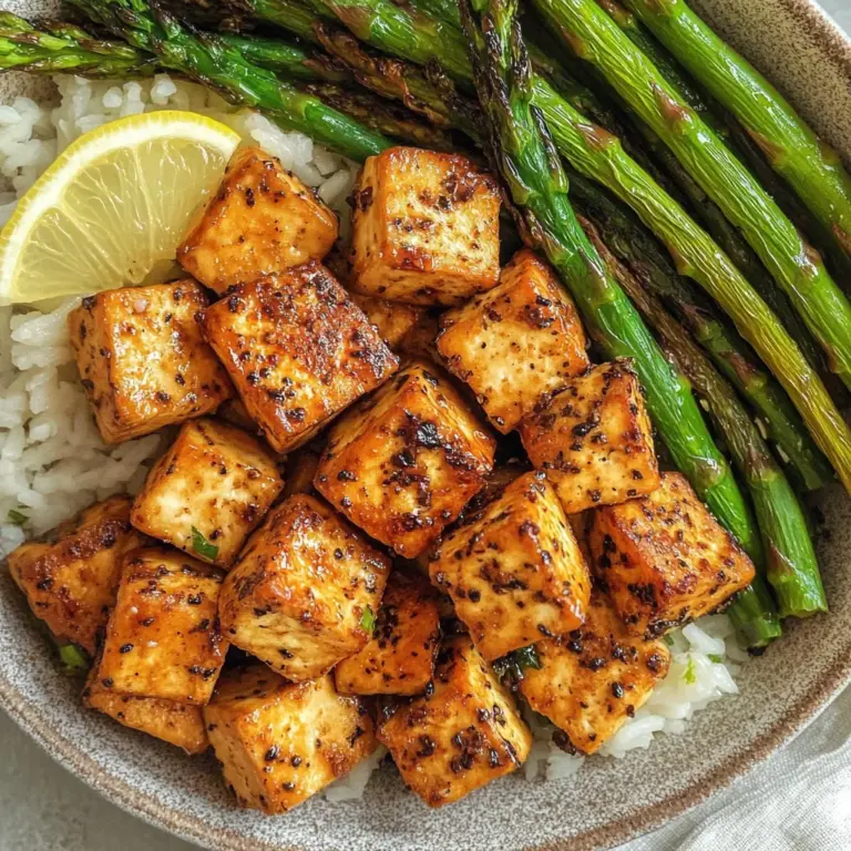 Lemon Pepper Tofu and Asparagus