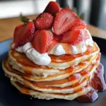 Strawberries and Cream Protein Pancakes