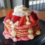 Strawberries and Cream Protein Pancakes
