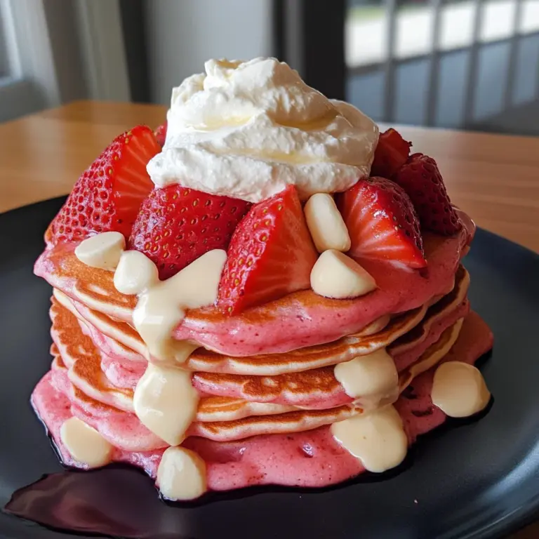 Strawberries and Cream Protein Pancakes