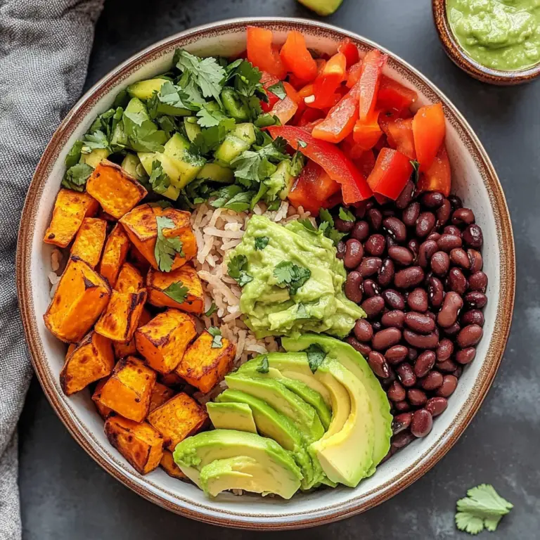 Vegan Burrito Bowls with Black Beans and Sweet Potatoes (gf)