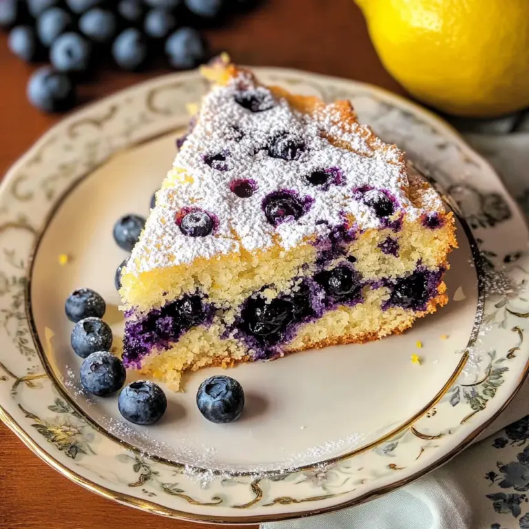 Vegan Lemon Blueberry Cake