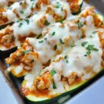 Buffalo Chicken Zucchini Boats (Low Carb)