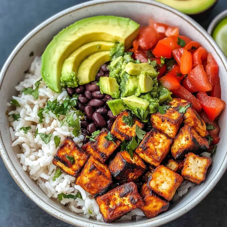 Spicy Baked Tofu Burrito Bowl