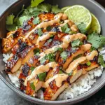 Sweet Chili Chicken Bowl with Coconut Lime Drizzle