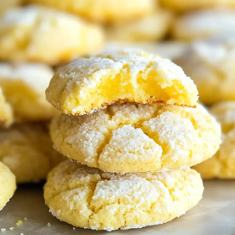 Vegan Lemon Crinkle Cookies