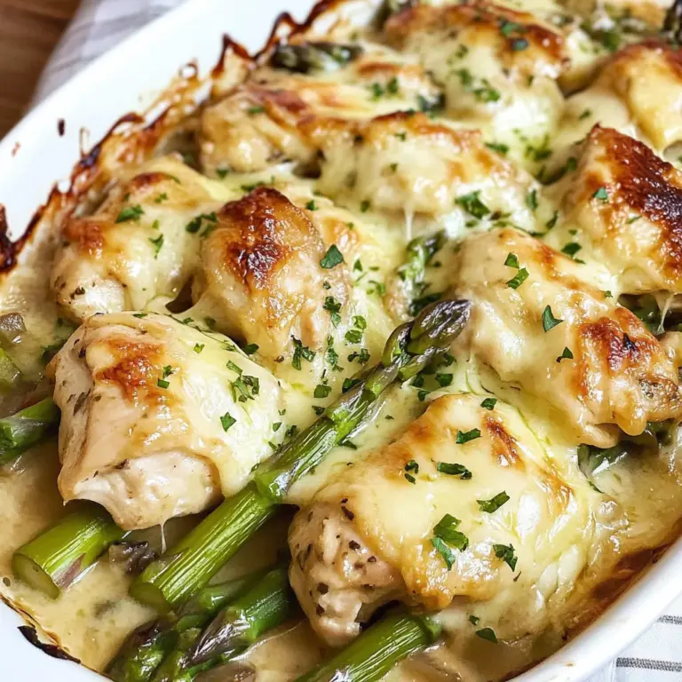 Creamy Chicken Bake Recipe with Asparagus