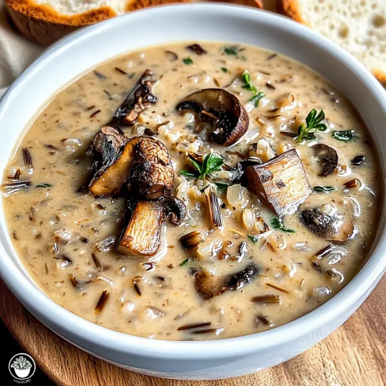 Vegan Mushroom Wild Rice Soup