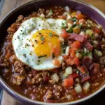 Breakfast Chili and Eggs