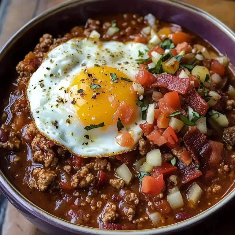 Breakfast Chili and Eggs
