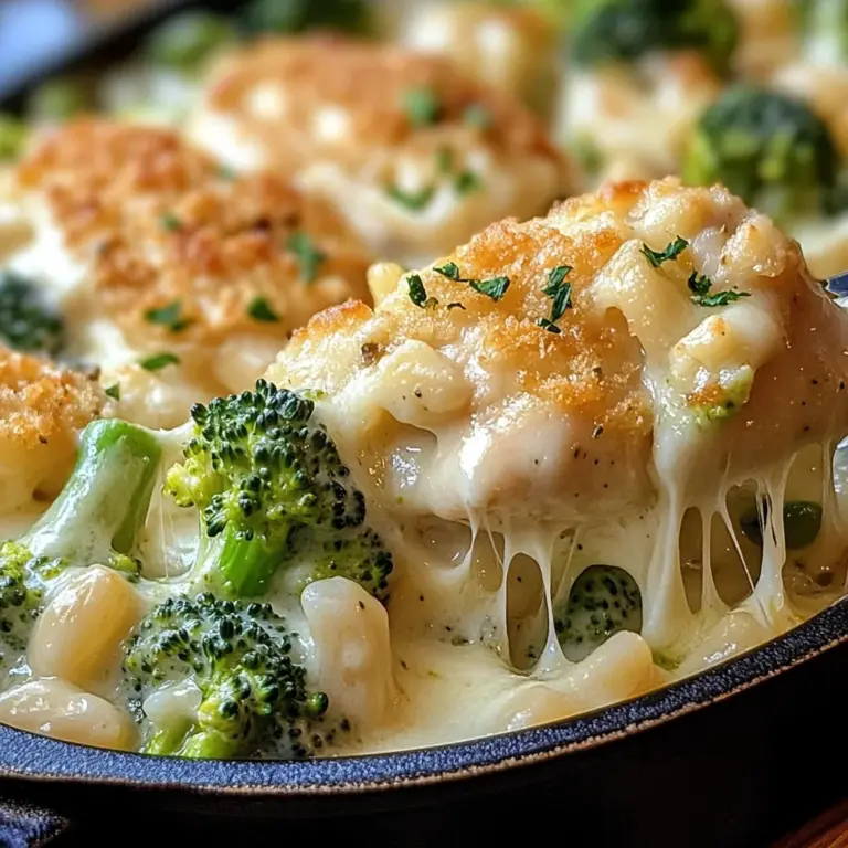 Chicken and Broccoli Alfredo Bake