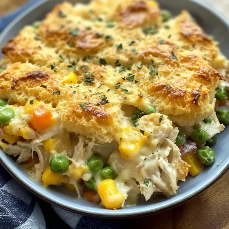 Easy Chicken Cobbler Dinner Casserole