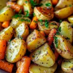 Garlic Herb Roasted Potatoes, Carrots, and Zucchini