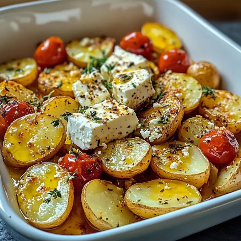 Healthy Baked Feta Potatoes : Easy Potatoes