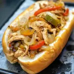 Healthy Crockpot Chicken Philly Cheesesteak Recipe