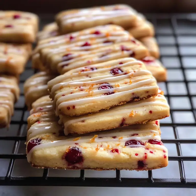 Orange Cranberry Shortbread Cookies