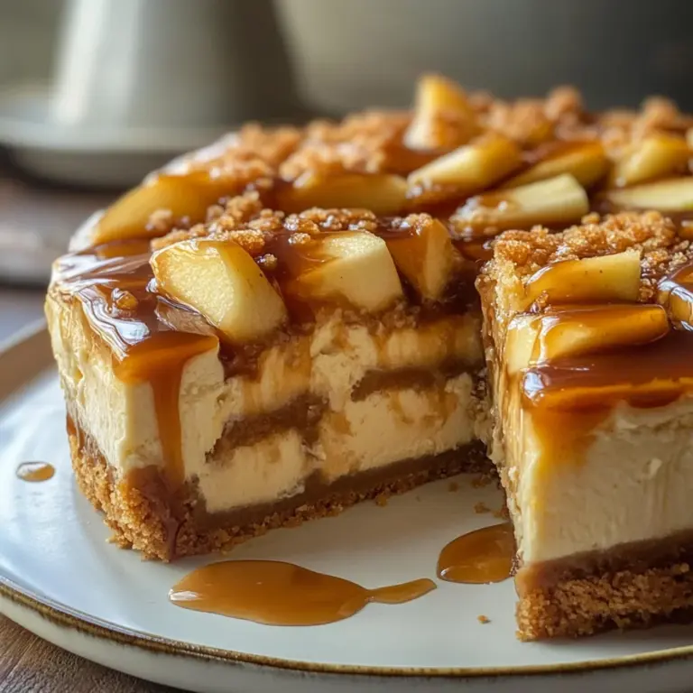 Salted Caramel Apple Pie Cheesecake