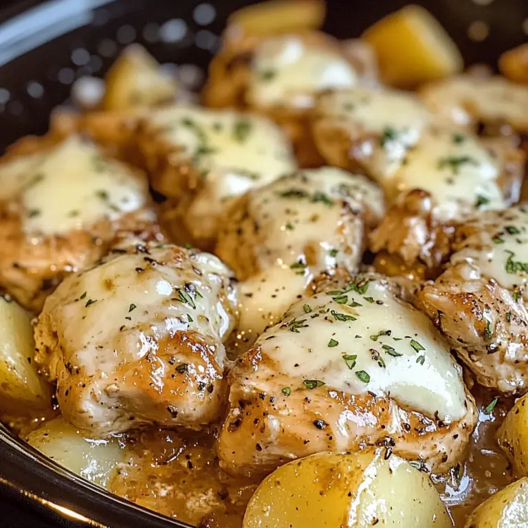 Slow Cooker Garlic Parmesan Chicken and Potatoes